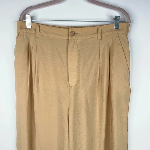 Madewell Tailored Tapered Pant Beige Tan High Rise Softdrape Elastic Waist 12 - Picture 2 of 12